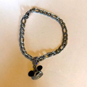 Disney silver children bracelet Mickey ears charm